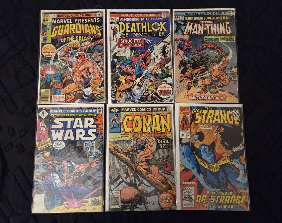 Bronze Age Comic Book lot of 6! Marvel Comics. Vintage. Keys. Mixed lot.