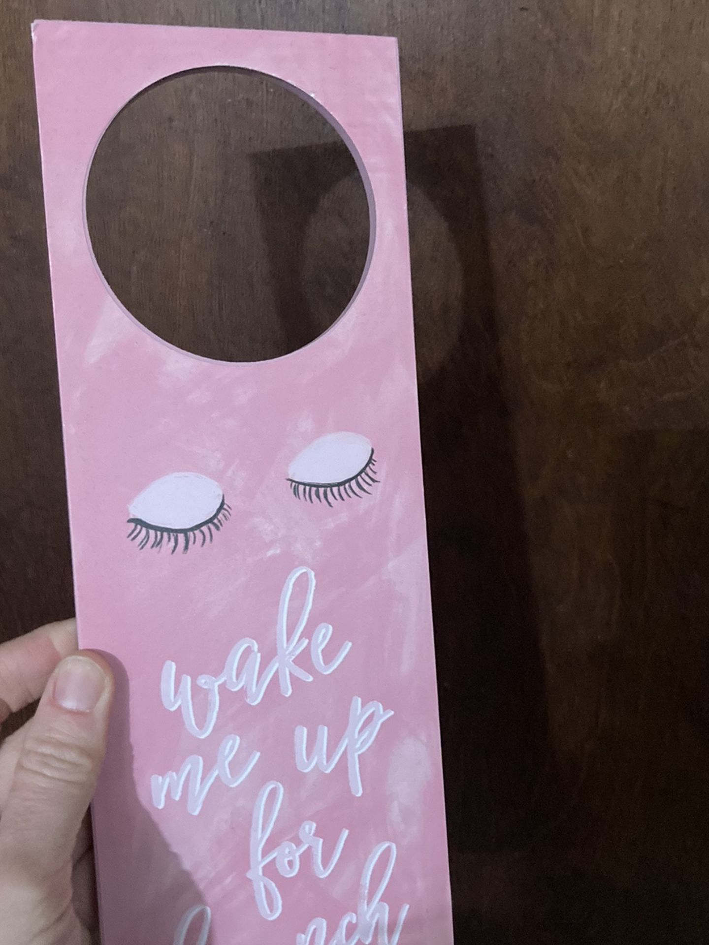 wake up for brunch door hanger