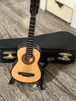 Miniature Classical Guitar with Case and Stand