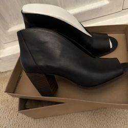 Lucky Brand Leather peep toe boots (Also Posted in Latte & Rosewood)