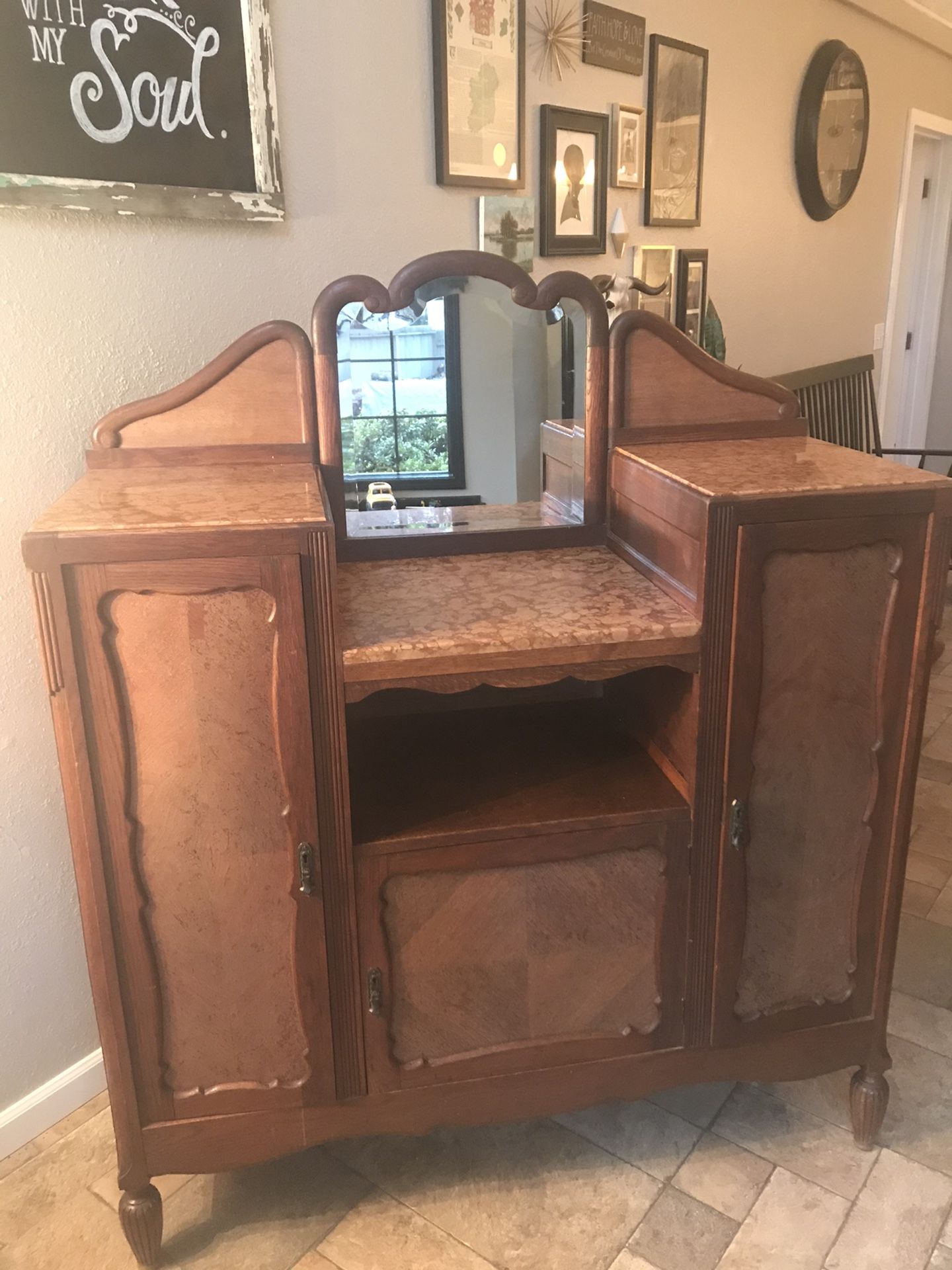 Beautiful mid Buffet/Sideboard 19”deep x 49” wide x 59” tall