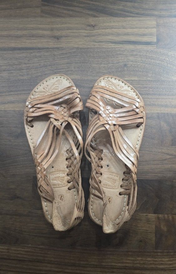 Mexican Sandals Beige Huaraches