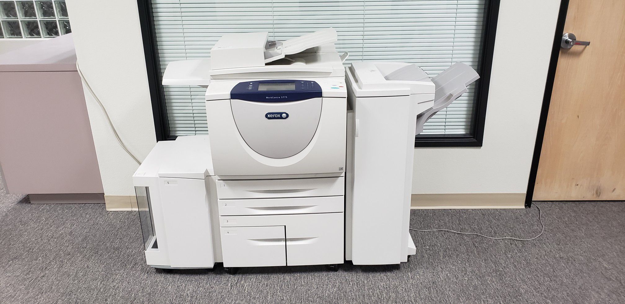 Xerox Workcentre 5775 Mono MFP Printer Scanner Copier with Fax Finisher 75 PPM
