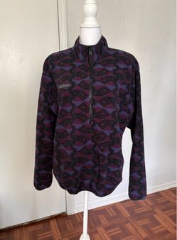 Columbia sportswear men’s black and purple fleece sweater size medium