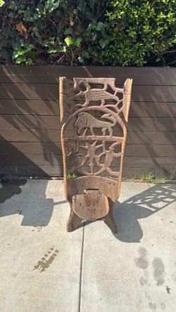 Hand carved African chair