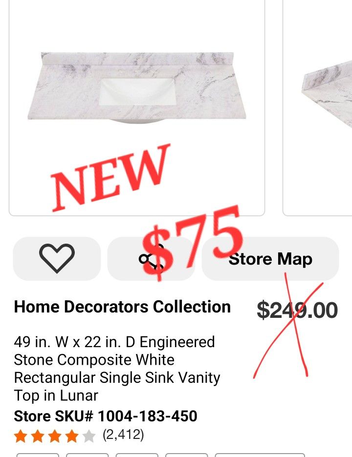  Single Sink Vanity Top 