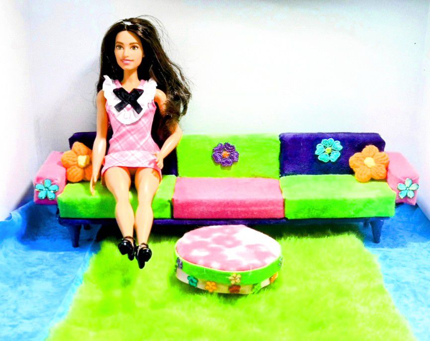Brand New Custom Made Fashion Doll Couch 1:6 Scale Barbie, Monster High, LoL, Bratz 