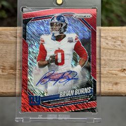 2025 Panini Prizm FOTL Brian Burns Red Shimmer Auto /35