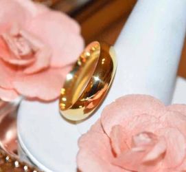 5 mm Gold Stainless Steel Wedding Band