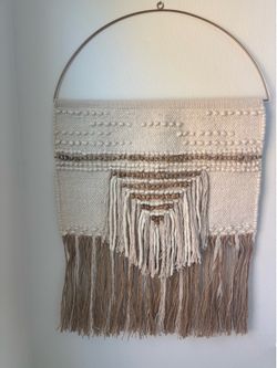 World Market Boho Woven Wall Hanging – 40” x 25”