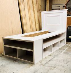 Twin size storage bed