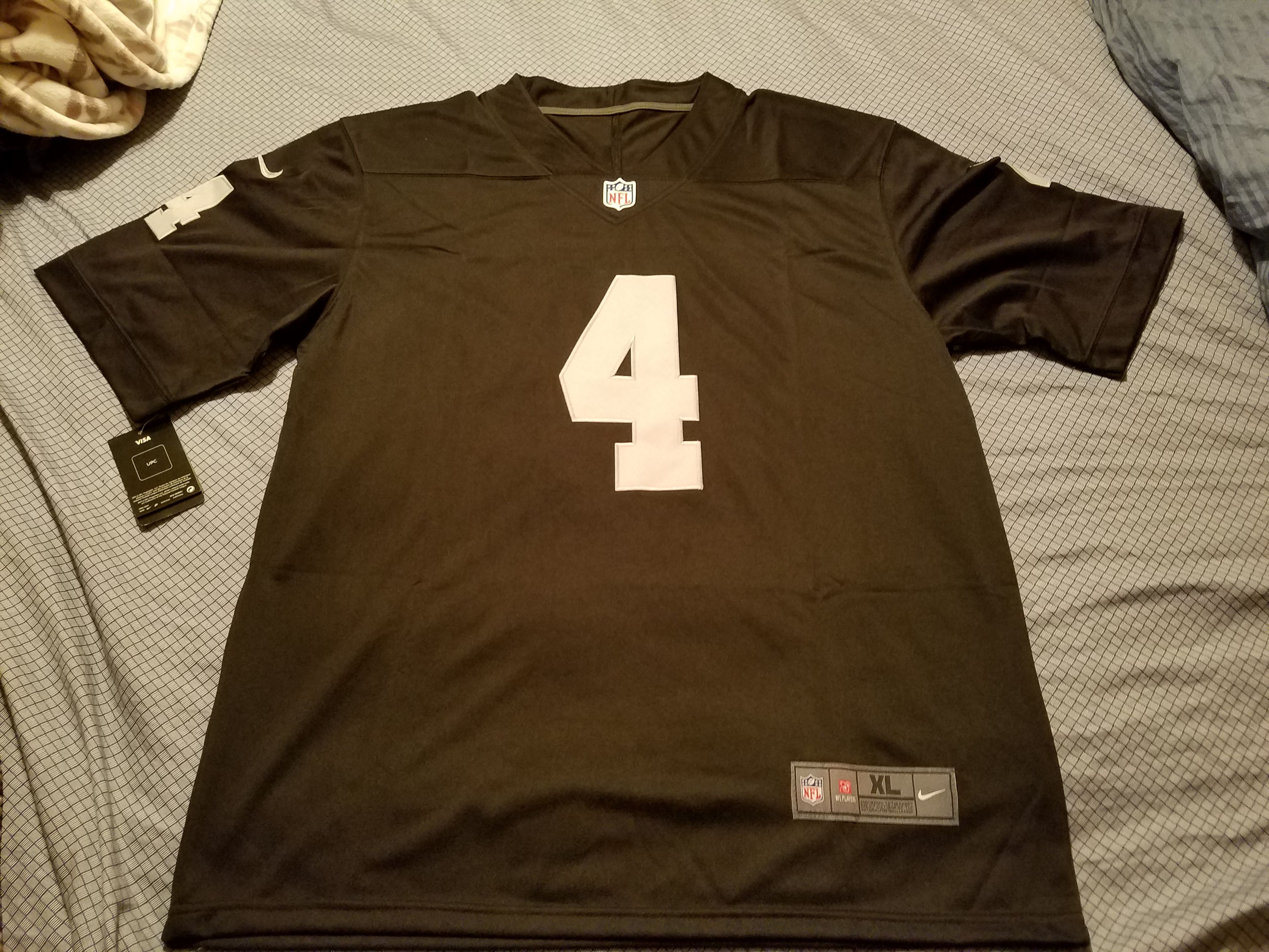 Oakland Raiders Derek Carr Black limited jersey size large