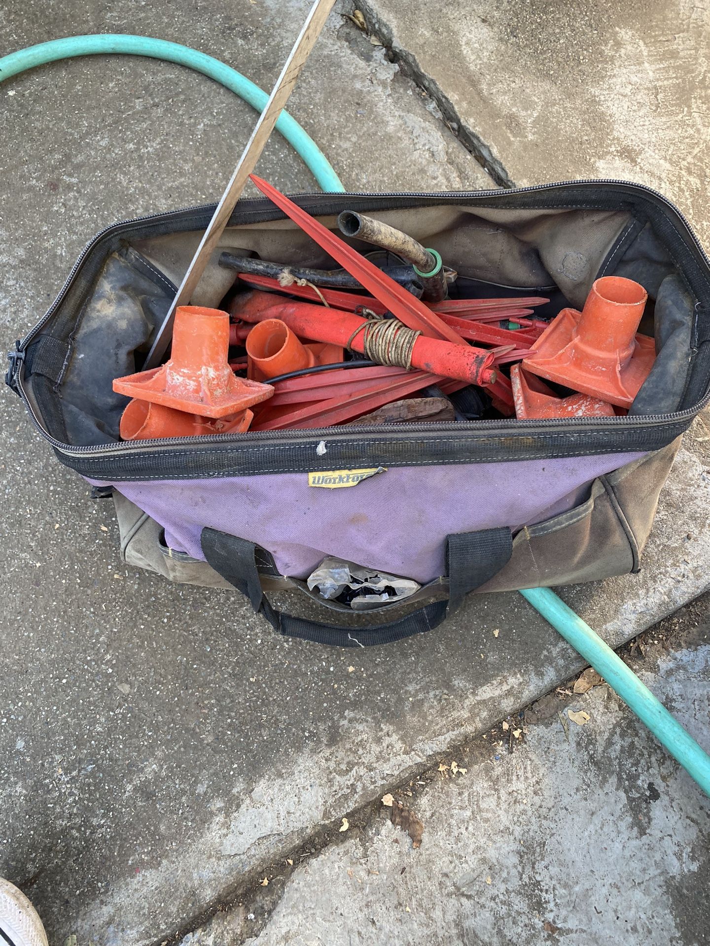 sprinkler tool bag / everything you see for $25