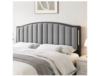 Queen Size Upholstered Headboard with LED lights