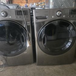 Lg Washer And Dryer Set Electric Lavadora Y Secadora 30-day Warranty 
