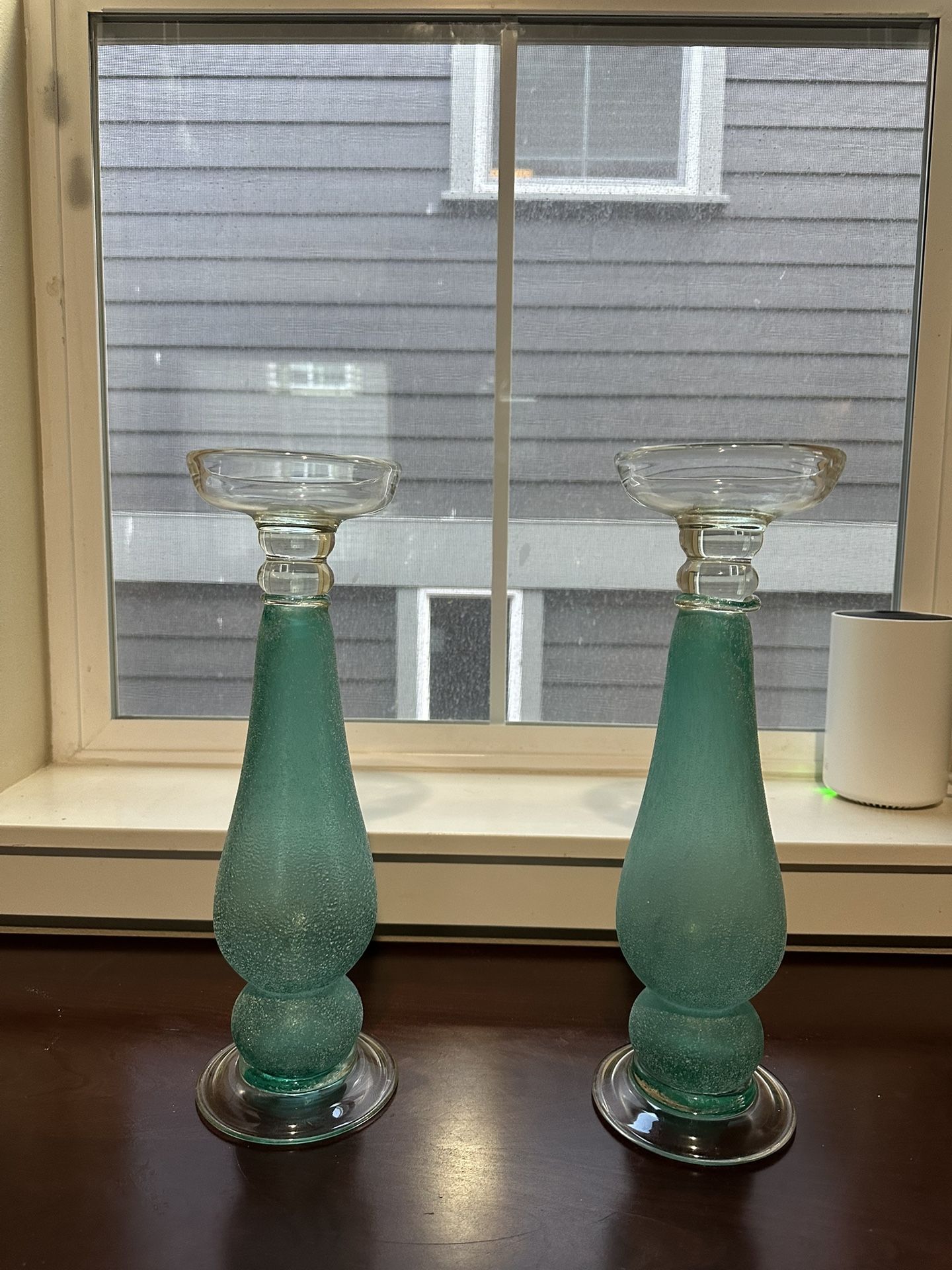 Glass candlestick