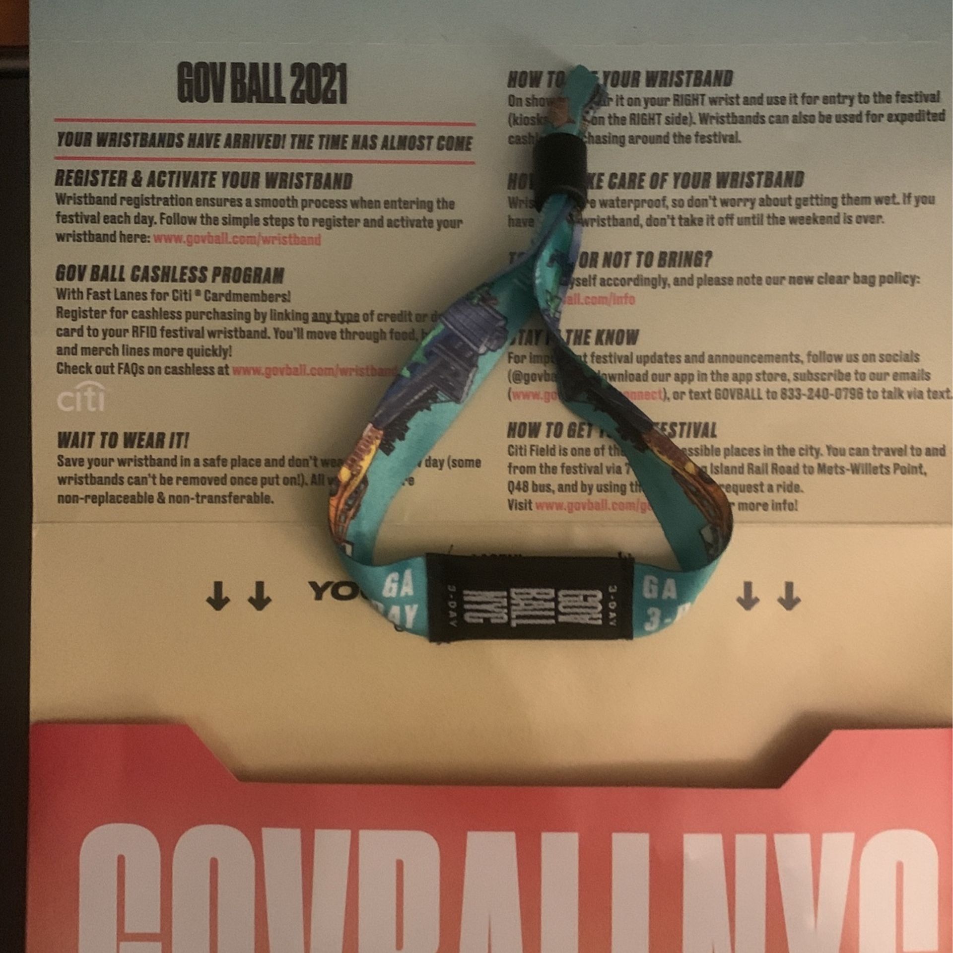 Governors Ball 3 Day Pass