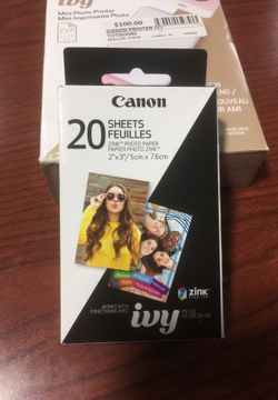 Canon 20 sheets feuilles photo paper