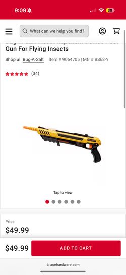 Bug-A-Salt Insect Repellent Device Pest Gun For Flying Insects