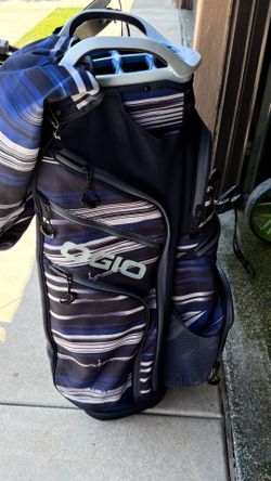 Push cart and golf bag combo