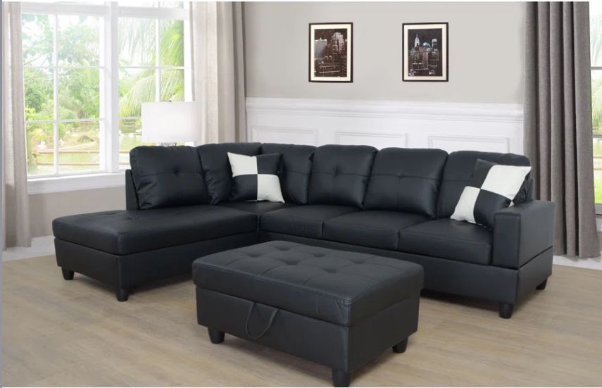 BRAND NEW SECTIONAL COUCH WITH OTTOMAN INCLUDED