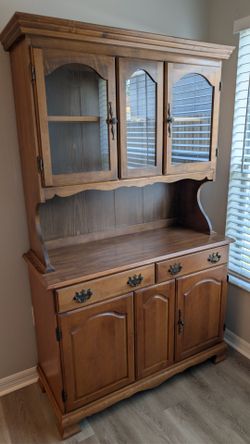 Large wooden cabinet (2 piece)