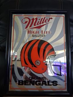Bengals, collectible Miller high life mirror