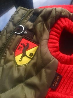 Fashion Zip Up Fleece Wind Parka dog harness / dog apparel