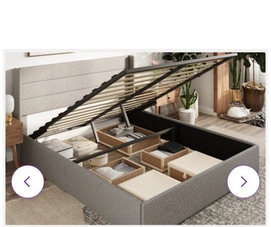 Braya Hydraulic Lift Up Storage Bed Frame