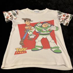 Boys Medium Vintage 90s Disney Toy Story Woody Buzz Super Rare Tshirt
