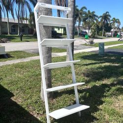 Mountable White Wood Bookshelf 76”Hx24.5”W