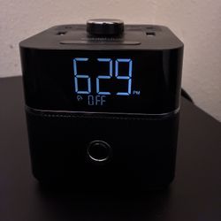 Cubie Blue Alarm Clock W Bluetooth Speaker