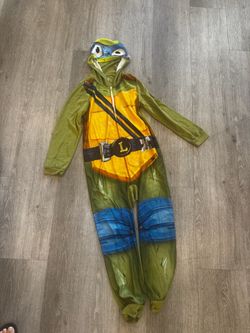 Leonardo Ninja Turtle Onesie Pajama Size 12/14