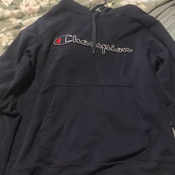 Small Navy Champion Hoodie