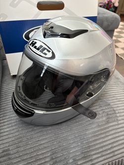 HJC Full-Face Motorcycle Helmet Silver