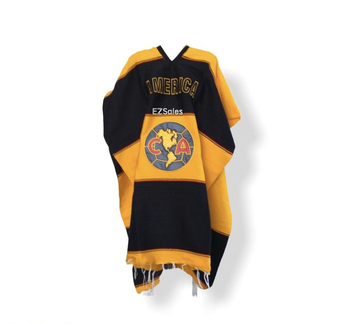 Club America Embroidered Poncho