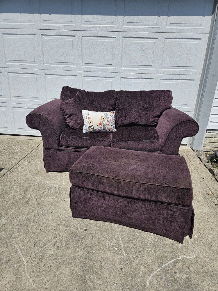 CAN DELIVER- Loveseat and Ottoman Set Living Room Furniture