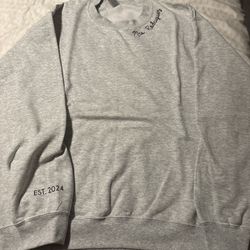 NEVER USED MRS. Rodriguez Grey Sweatshirt SIZE M