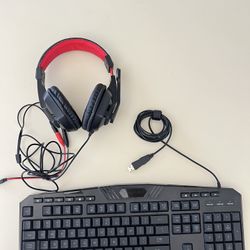 REDRAGON light up Keyboard and Headset