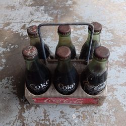 1950'1960's Cola Cola Full Bottle 6 Pack With Aluminum Case