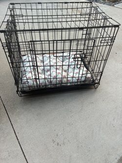 Small dog crate and bed