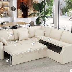  Pull Out Sofa Bed incl. 3 pillows