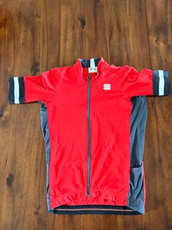 Sportful Red Cycling Jersey Size M