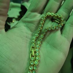 Golden Electroplated Stamped Bracelet