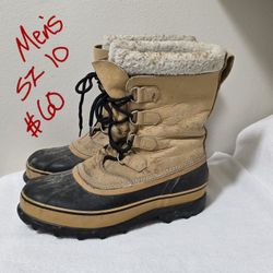 Sorel Fully Insulated Leather Snow Boots Men's 10 - READ DESCRIPTION 