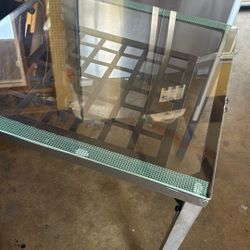 Glass And Metal Table