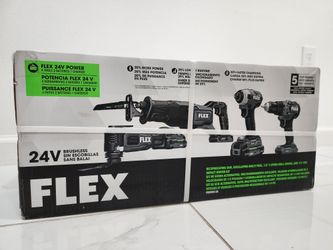 New FLEX 24V 4-Tool Brushless Power Tool Combo Kit