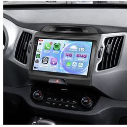5Ghz WiFi [4G+64G] Android 15 Car Radio for Kia Sportage 2010-2016 Car Stereo with Wireless Carplay/Android Auto, 9 Inch HD Touch Screen with GPS Blue