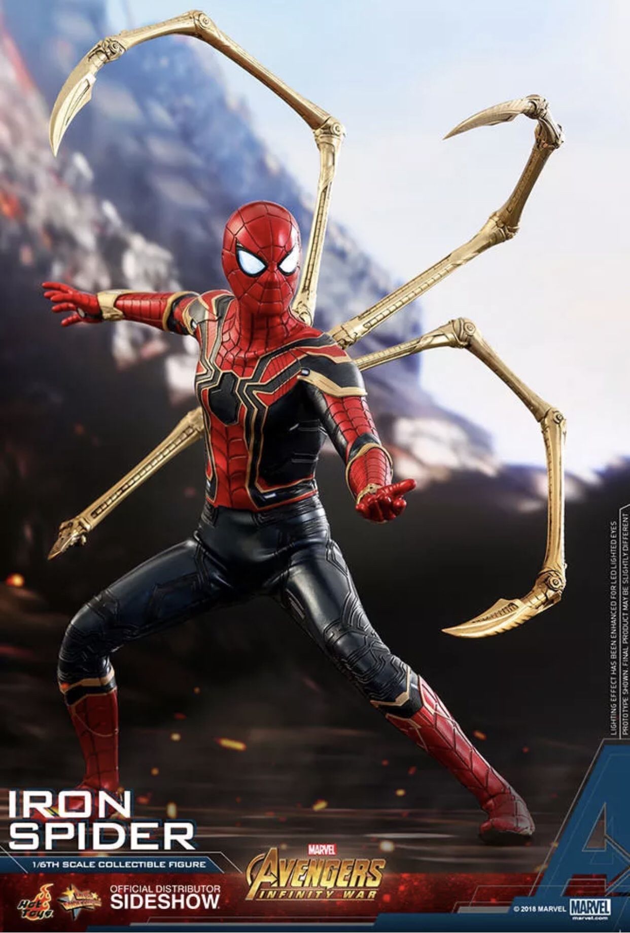 Iron Spider Sixth Scale Figure by Hot Toys Avengers: Infinity War - Movie Masterpiece Series