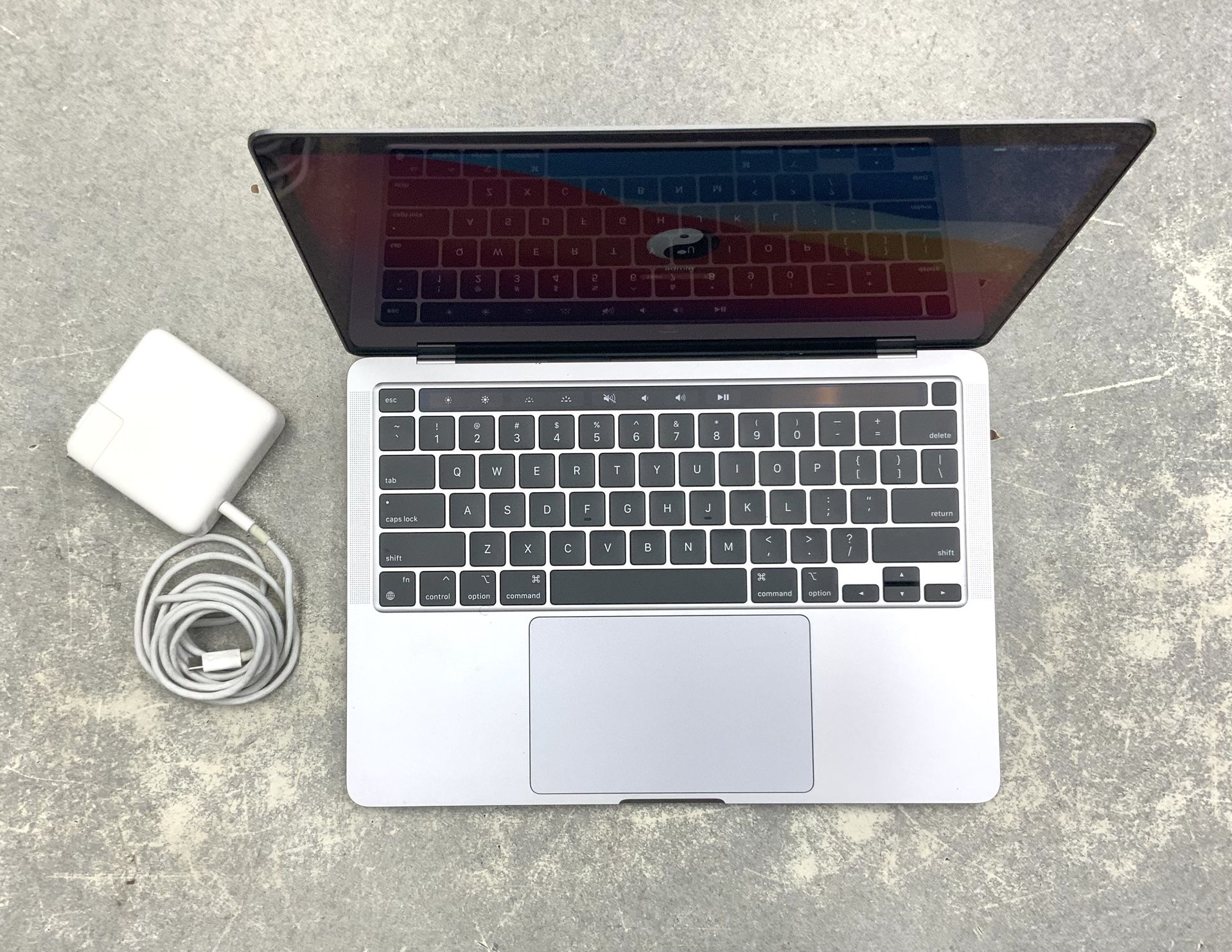 Apple MacBook Pro 13 Inch M1 Chip Model 2020 8 GB RAM 256 Memory Storage macOS Big Sur Touch ID Bar Laptop Notebook Wifi Bluetooth Internet Browser